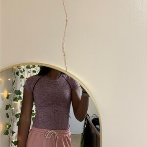 PINK Victoria's Secret Maroon Short Sleeve Tee